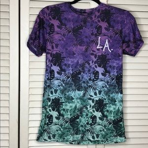 Ombré T-shirt tropical hawaii festival Coachella